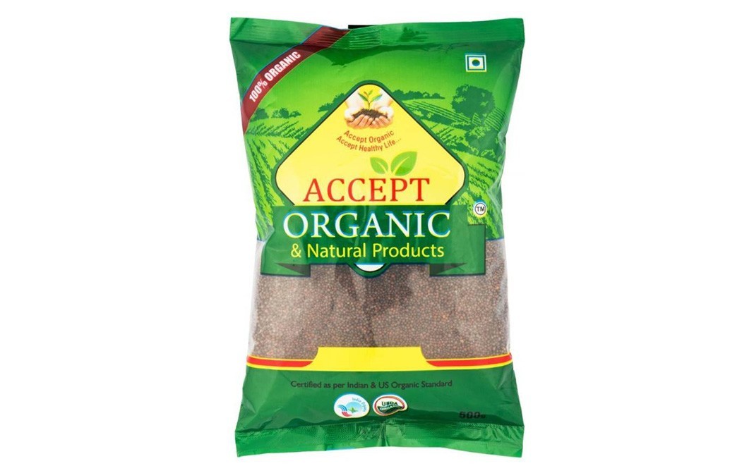 Accept Organic Brown Mustard Seeds    Pack  500 grams